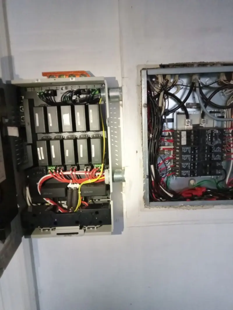 Electrical panel upgrade completed for Security Camera Wiring in Sunbury